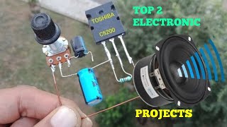 TOP 2 ELECTRONIC PROJECTS WITH TRANSISTOR BD139 AND C5200.