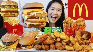McDonald's McG*ANGBANG Burger!! Big Mac, Chicken McNuggets, McWings, Apple Pie | Eating Show Mukbang