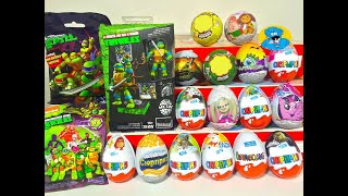 Unboxing Kinder Surprise  Киндер Сюрпризы Черепашки Ниндзя 2,Peppa Pig,My Little Pony,Angry Birds