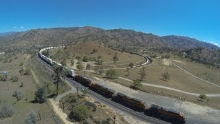 Following train through Tehachapi Loop