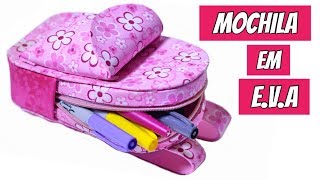 Estojo mochila feita em EVA