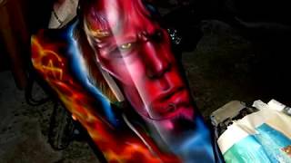 AIRBRUSH HONDA XRM ( HELLBOY DESIGN )