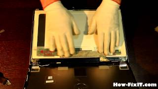 Dell Inspiron N5010 (M5010): LCD removing (replacing), снятие (замена) клавиатуры ноутбука