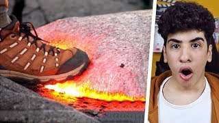 LAVIN ÜZERİNDE YÜRÜYEN ADAM