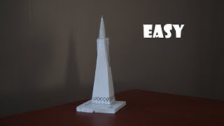 Как сделать макет небоскреба Трансамерика из бумаги |ДОМА ИЗ БУМАГИ|№3