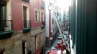 Incendio en el casco antiguo de Bilbao