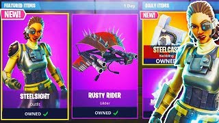 NEW "SteelSight SKIN + Rusty Rider GLIDER" in Fortnite! - NEW SKINS UPDATE! - Fortnite Battle Royale