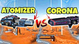?NEW WEAPON ATOMIZER VS CORONA WAR ROBOTS || TEST SERVER || COMPARISON || GAMEPLAY ||
