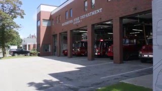 Rochester Engine 5 and Truck 1 Responding to a Fire Alarm Activation