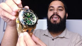 RELÓGIO MASCULINO INVICTA ORIGINAL PRO DIVER 0075 BANHADO OURO 18K