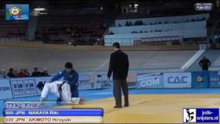 Judo 2010 World Cup Vienna: Riki Nakaya (JPN) - Hiroyuki Akimoto (JPN) [-73kg] final.