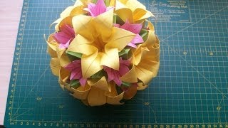 Поделки из бумаги своими руками: шар оригами кусудама Электра модуль (ч.1) Kusudama Electra