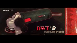 УШМ/Болгарка  DWT WS08-125 Обзор(Углошлифовальная  Машина  DWT/ДВТ 125)Ч.1