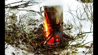НЕ ПОКУПАЙ ГАЗОВУЮ ГОРЕЛКУ пока не посмотришь это видео. Печь-щепочница самодельная  обзор.