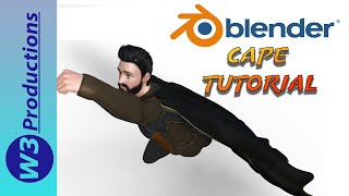 Blender Cape Animation Tutorial - Cloth Simulation Blender 2.8