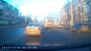 ДТП Авария Запорожье район Автовокзала 28.12.2017 в 08.40