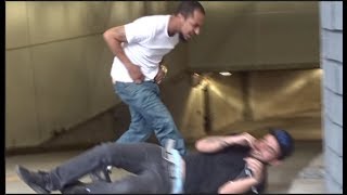 THE "N" WORD PRANK IN THE HOOD! *KNOCKED OUT*