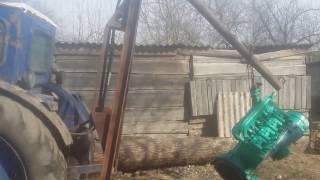 Самодельный гидравлический кран на любой трактор.Как это работает.