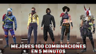 100 MEJORES COMBINACIONES DE ROPA EN 5 MINUTOS | FREE FIRE