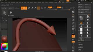 zbrush curve brush (аналог инструмента кривые из 3d coat)
