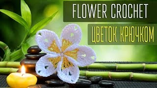 Вяжем красивый цветок крючком. How to crochet a beautiful flower.