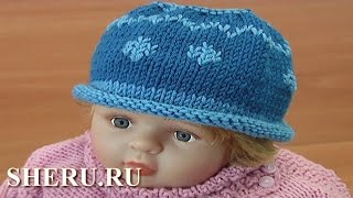 Детская шапка спицами. Урок 107