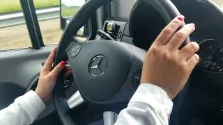Ferrari Red Nails Pedicure & Manicure - Driving Mercedes w/ Beautiful Feet