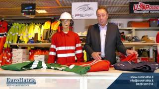Abbigliamento Trivalente in cotone antiacido, antistatico e antifiamma