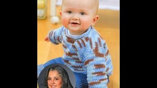 Crochet baby pullover sweater - Video 1