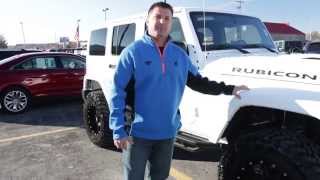 2015 Jeep Wrangler Rubicon White Kevlar Spray, 35" Tires, 4" Lift
