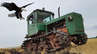 Трактор ДТ-75 - Гусень трещит, радиатор Кипит! ДТ-75 приключения 2019г.