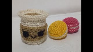 ஐ Кофейный стаканчик вязаный крючком ஐ