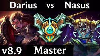 DARIUS vs NASUS (TOP) ~ 1100+ games, Godlike, KDA 11/2/6 ~ Korea Master ~ Patch 8.9