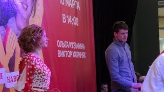 Звёзды сериала «Кухня» Ольга Кузьмина и Виктор Хориняка в Ростове на Дону. Шоу "Рецепт любви"