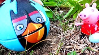 Свинка Пеппа и Энгри Бёрдс - Крашики. Видео для детей с игрушками. Angry Birds