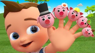 Little Baby Fun Learning Colors with Cartoon Pig Finger Family Song Toy Cars 3D Kids Educational
