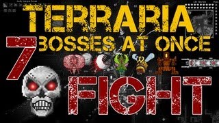Terraria 1.2 PC - Epic boss fight, all 7 at once