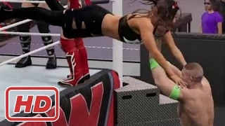 WWE John Cena vs Nikki Bella Group Fight 2017 - WWE Ramble Championship 2017