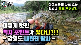 강원도 내린천 꺽지낚시 포인트 탐사_그림같은 경치 감상하며 힐링하세요 Stream Lure Fishing