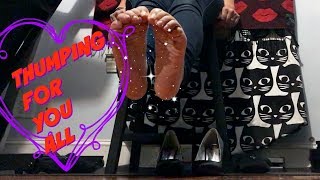THUMPING | SEXY SOLES | BLACK PUMPS | AsmrFlaka51685