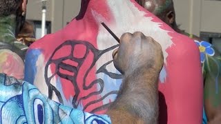 Body painting day San Francisco 2016, part 1/3: the painting (Warning: nudity)
