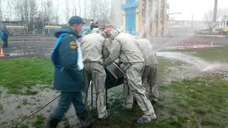 Устранение течи АХОВ. Лига спасателей. Вятский лось 2019.