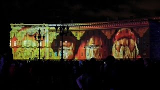 Световое шоу на Дворцовой площади. Санкт-Петеребург. New Year Saint Petersburg.