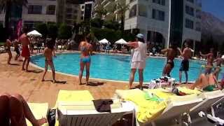 Клубный танец у бассейна в отеле Grand Ring Hotel 5*Турция,Кемер, Бельдиби.2015