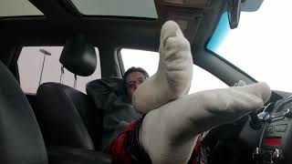Post Gym Sock Tease (Car Tease)