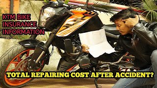 DUKE 125 ACCIDENT & REPAIRING COST? | COVERED UNDER INSURANCE?