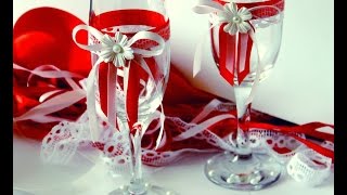 DIY Свадебные бокалы своими руками МАСТЕР-КЛАСС