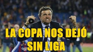 LA COPA DEJÓ SIN LIGA AL BARÇA Y SI GANAMOS LA COPA, POCOS LA APRECIARÁN...