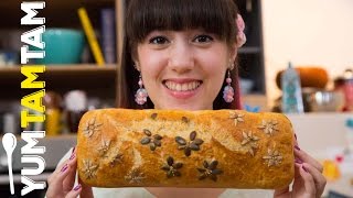 Brot backen // Weißbrot mit Körner-Muster // #yumtamtam