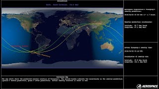 La estación espacial china fuera de control cae en el Pacífico Sur